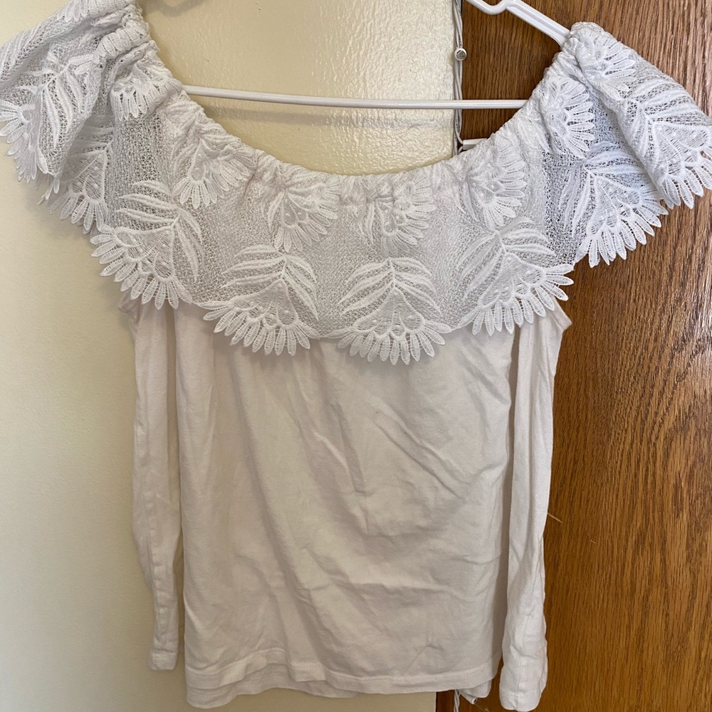 Off the shoulder lace top